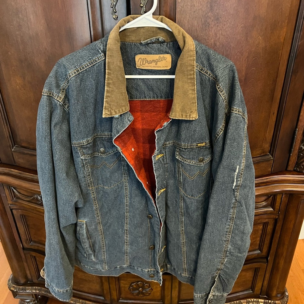 Wrangler flannel lined jacket XL